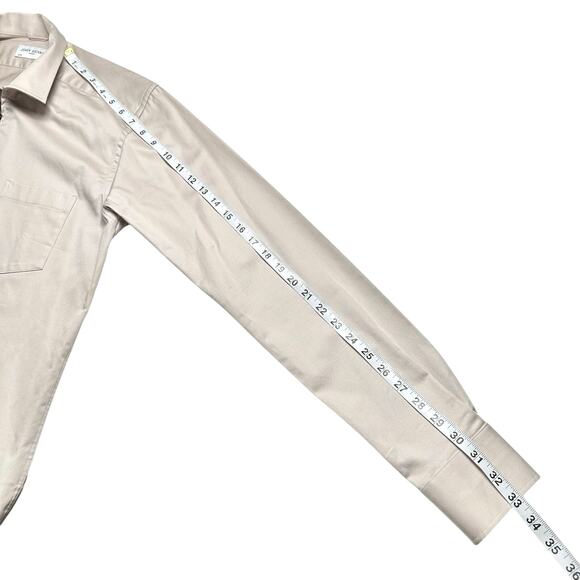 John Henric | Men | Beige Zip Up Safari Over-Shirt Jacket | Size EU 39 Medium - Picture 7 of 11